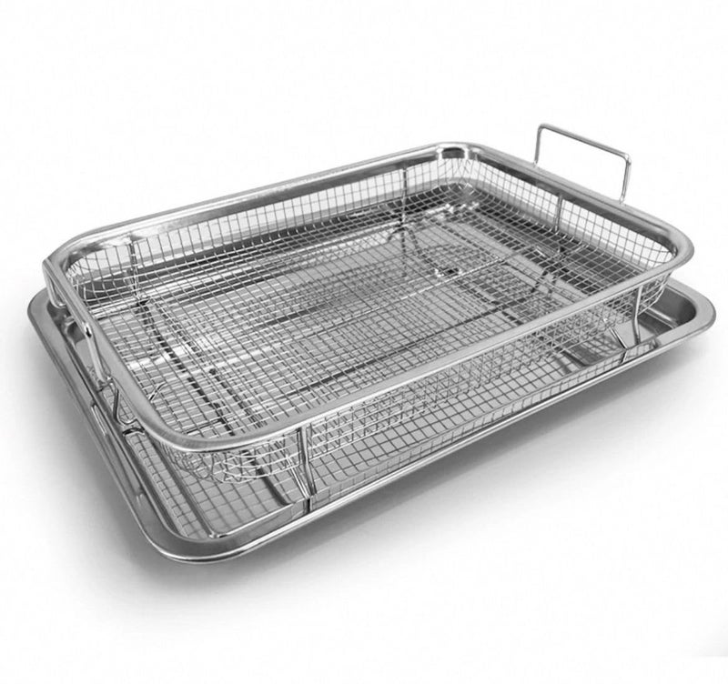 Stainless Steel Baking Sheet with Cooling Rack Set, Pan with Wire Grid Basket for French Fries - Image 2