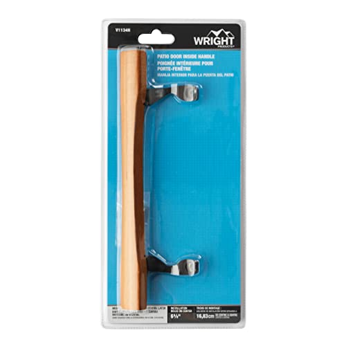 Wright Products - Replacement Oak Sliding Patio Door Inside Handle Set, Wood/Black - Internal Sliding Door Handle Kit - Image 2