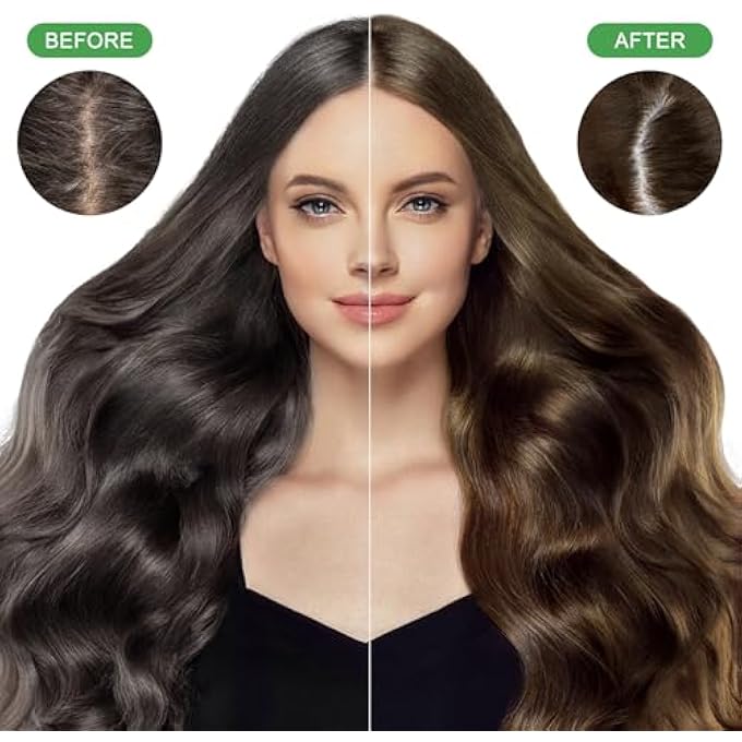 lucoss INSTANT DARK BROWN HAIR DYE SHAMPOO, NATURAL HAIR DYE SHAMPOO, 100% GREY COVERAGE, EASY & FAST, SEMI-PERMANENT BLACK HAIR COLOUR, HAIR DYE SHAMPOO FOR MEN AND WOMEN (DARK BROWN) - Image 2