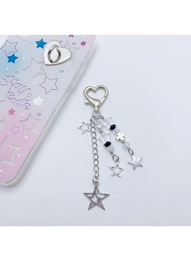 Cute Keychain Aesthetic Y2K Keychain Accessories Heart Butterfly Strawberry Bear Key Chain for Keys Bags Women Gifts - Image 4