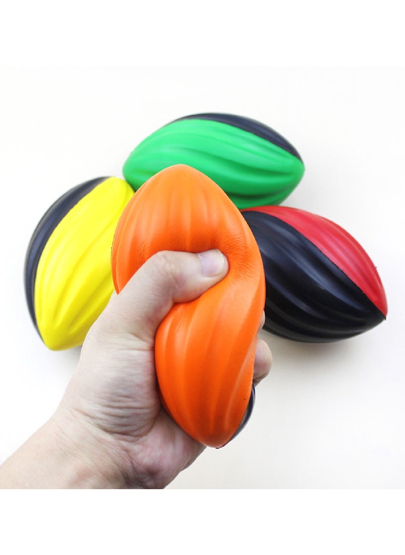 Genérico Children's Toy Slow Rebound Spiral Football Foam Sponge Decompression Ball 4-Pack  - Image 3