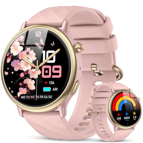 Paukila Smart Watch for Women Fitness Tracker: Waterproof Digital Mens Watches Make Answer Call Smartwatch for Android Phone iPhone Samsung Compatible Step Running Pedometer Sleep SpO2 Heart Rate Monitor - Image 1