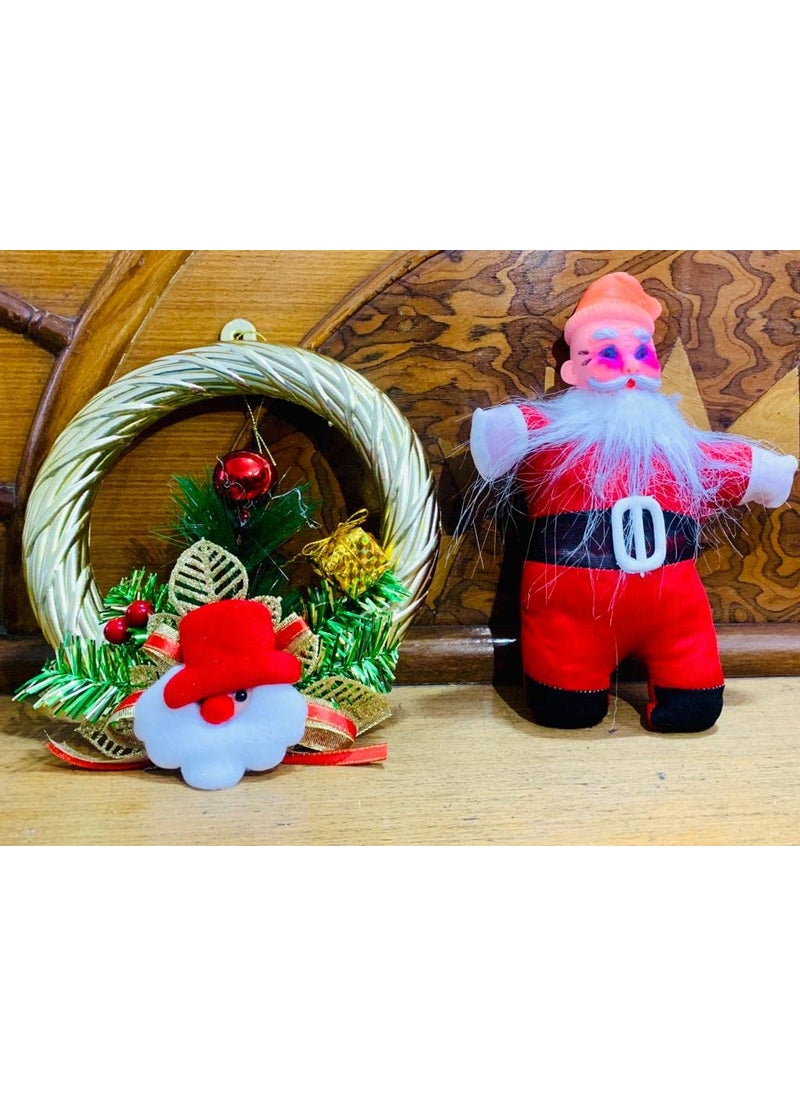 Lazybeee LAZYBEEE Wreath Santa Claus Doll for Christmas Decoration Christmas Tree Pendant Decorations Christmas Tree Decoration Ornaments Items Xmas Bell  - Image 4