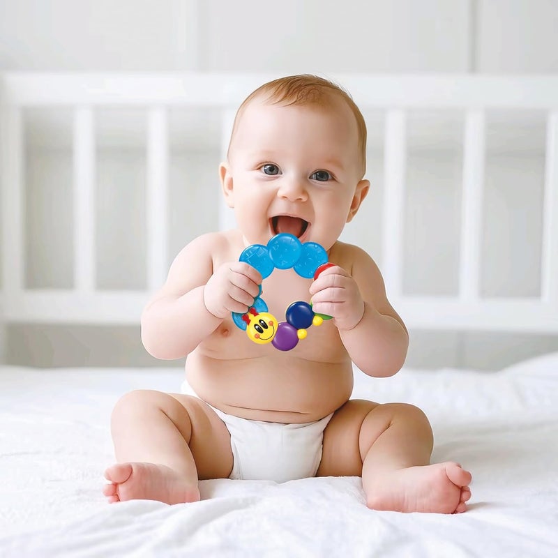 HOLA Baby Water Teether & Rattle - BPA-Free Cooling Teething Toy for Infants 6+ Months - Image 4