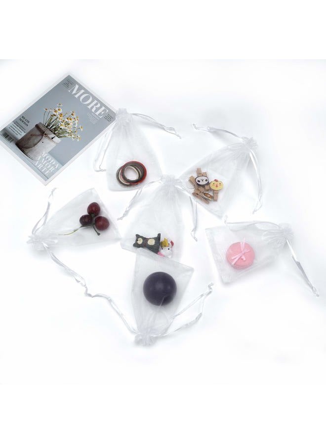 Volanic 100PCS 4X6 Inch Sheer Organza Bags with Drawstring for Candy Jewelry Party Wedding Favor Gift - Image 2