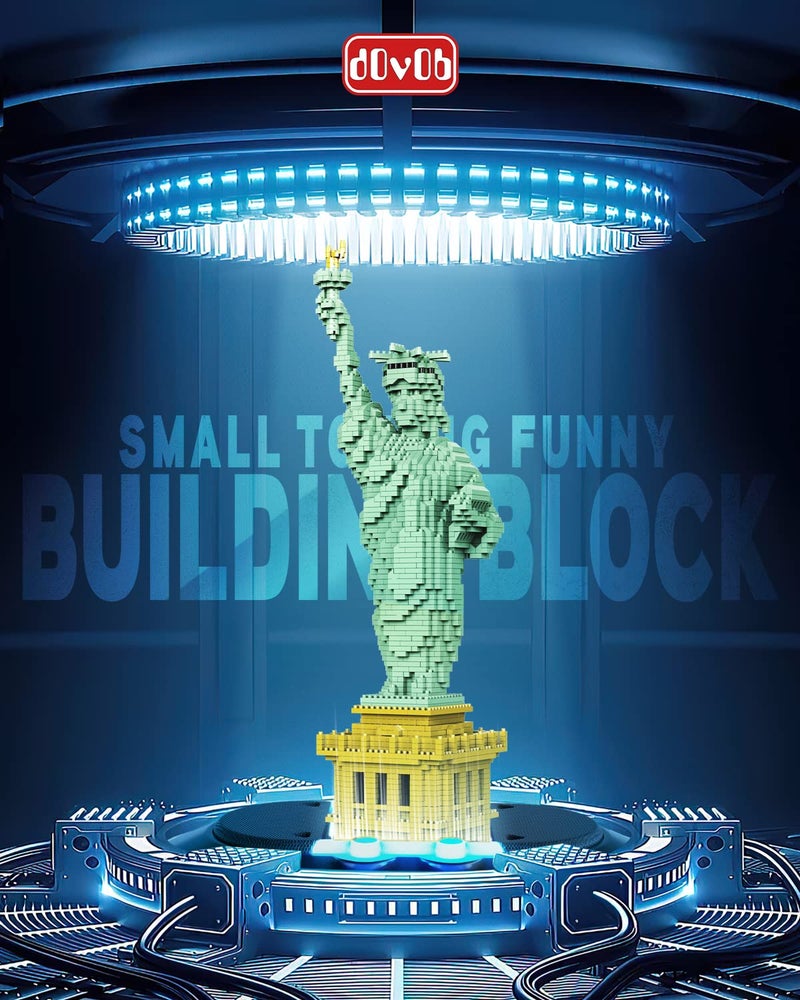 dOvOb Statue of Liberty Micro Mini Blocks Building Set (2510PCS) - Architectural Model Toys - Image 3
