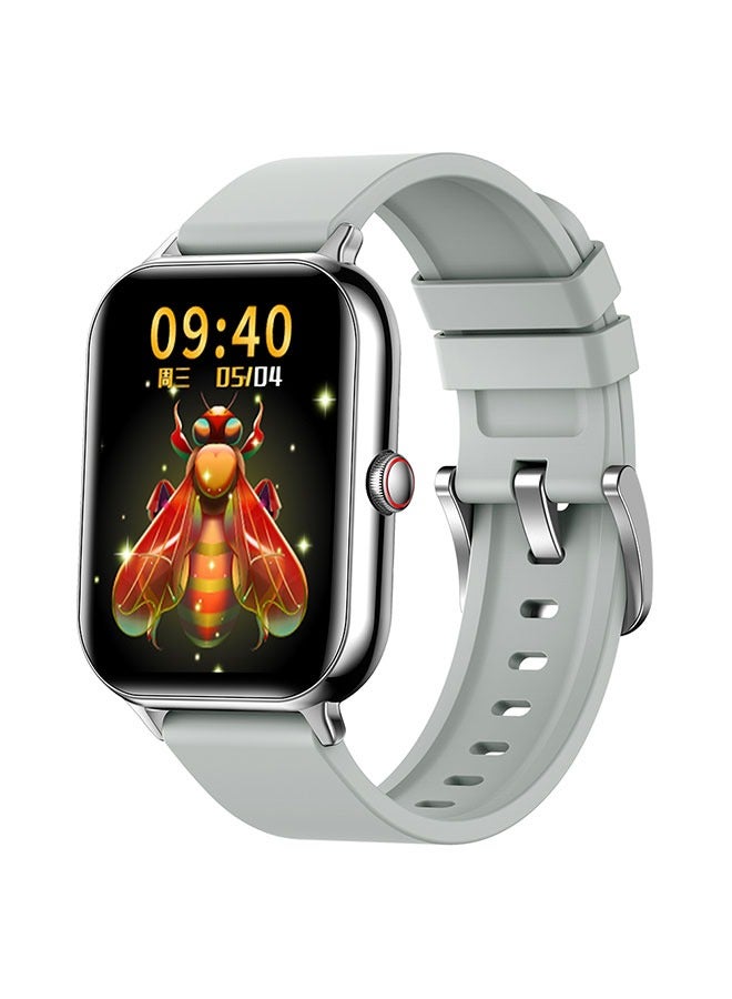 Kumi KU6 Smart Sports Watch AMOLED Display Heart Rate Detection 100 Motion Detection Aid Support ChatGPT Waterproof Watch Sleep Heart Rate Detection Compatible with Android iOS Sliver  - Image 1