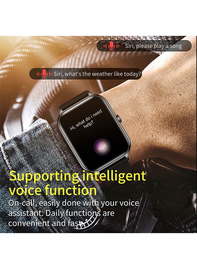 Kumi KU6 Smart Sports Watch AMOLED Display Heart Rate Detection 100 Motion Detection Aid Support ChatGPT Waterproof Watch Sleep Heart Rate Detection Compatible with Android iOS Sliver  - Image 5