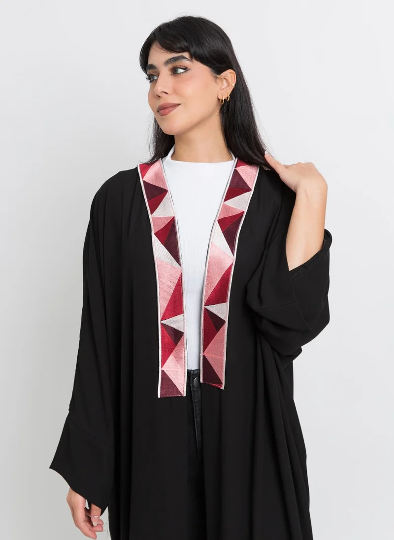 Kaafmeem Ruby Mosaic Black Abaya