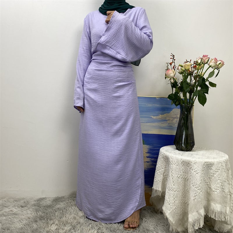 مونيكا فاشون فستان طويل أنيق بتصميم V-الرقبة من Monica Fashion - نمط كاجوال بسيط لموسم ربيع 2025 - Image 1