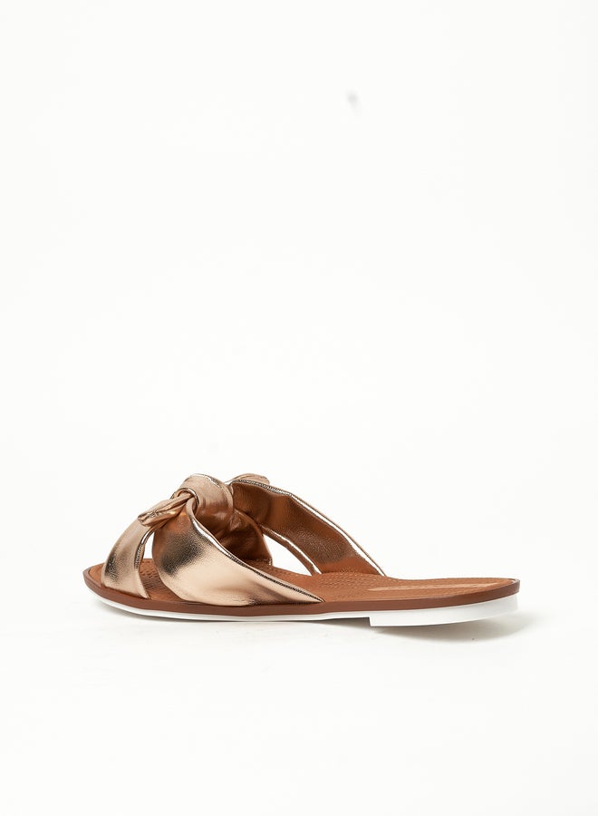 MOLECA صنادل مسطحة بتفاصيل عقدة مفتوحة من الأمام - Image 5