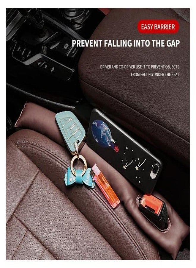 LOVMOTO Universal Car Gap Filler Organiser Car Seat Gap Filler, Car Seat Gap Organiser, PU Leather Car Accessories, Car Seat Console Side Pockets for Storage Comfortable With Ar-go - Image 4