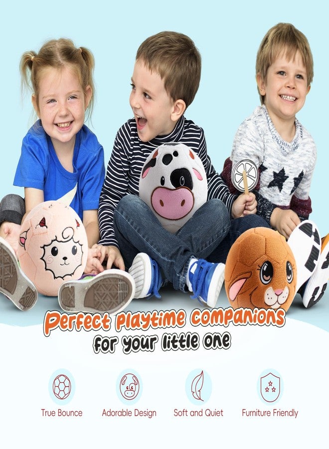 VangeBow Silent Indoor Soccer Balls for Toddlers 1-3, Inflatable Soft Plush Baby Toddler Soccer Ball Toys Gifts for Kid 3-5 Year Old Boy Girl First Birthday Gift (Cow, Pump Include) - Image 2