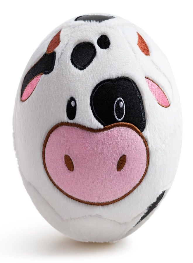 VangeBow Silent Indoor Soccer Balls for Toddlers 1-3, Inflatable Soft Plush Baby Toddler Soccer Ball Toys Gifts for Kid 3-5 Year Old Boy Girl First Birthday Gift (Cow, Pump Include) - Image 1