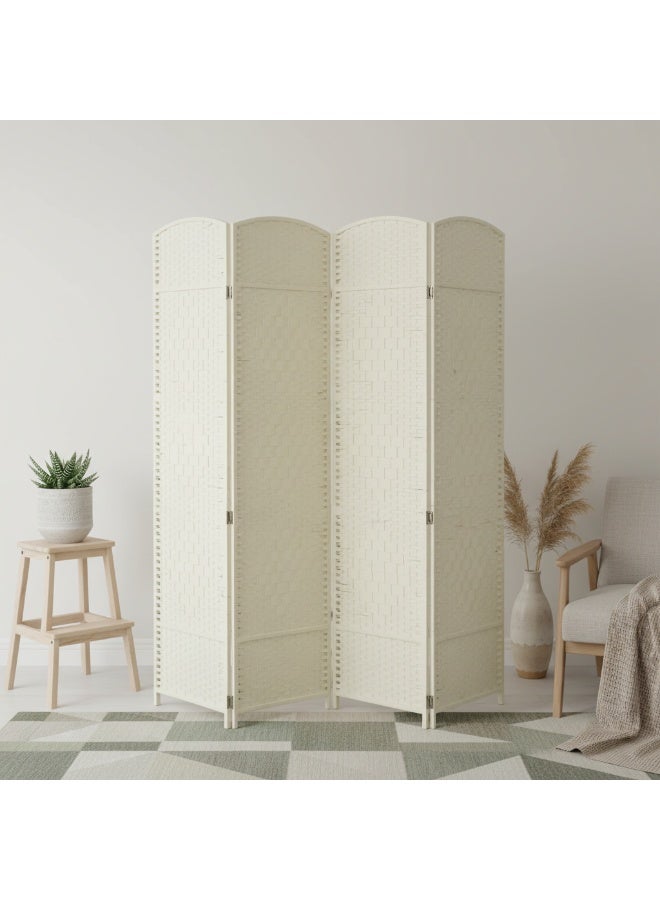 ليفينج مقسم غرف بارتيشن قابل لطي 4  الواح ابيض - Image 4