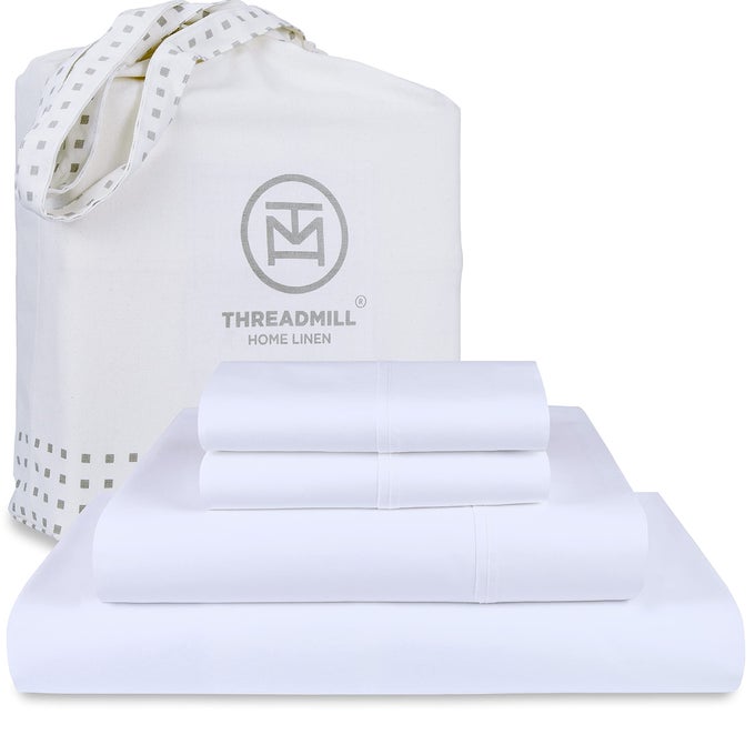 WHITE KING SHEETS SET SOFT 100 COTTON COOLING SHEETS DEEP POCKETS SNUG FIT ELASTIC 500 THREAD COUNT 4PC BEDSHEET SET BEATS EGYPTIAN COTTON CLAIM SOLID PURE WHITE