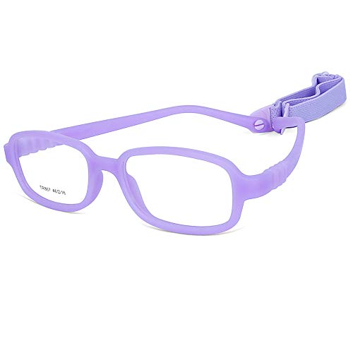 AQWANO Children Optical Glasses Frame TR90 Flexible Bendable One-piece Safe Eyeglasses Girls Boys Square - Image 1