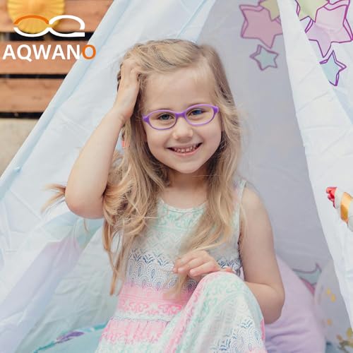 AQWANO Children Optical Glasses Frame TR90 Flexible Bendable One-piece Safe Eyeglasses Girls Boys Square - Image 5