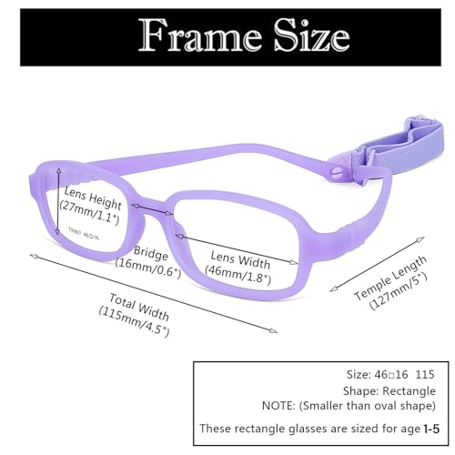 AQWANO Children Optical Glasses Frame TR90 Flexible Bendable One-piece Safe Eyeglasses Girls Boys Square - Image 4