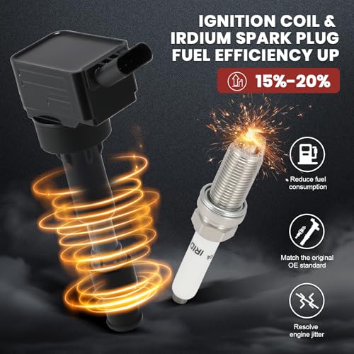 KacuYelin UF816 Ignition Coil Pack and Iridium Spark Plugs Set of 4 Compatible with Hyundai Elantra Kona Sonata Kia Soul Forte Forte5 Optima 2016-2022 2.0L Replaces#27300-2E601 49137 GN10877 - Image 5
