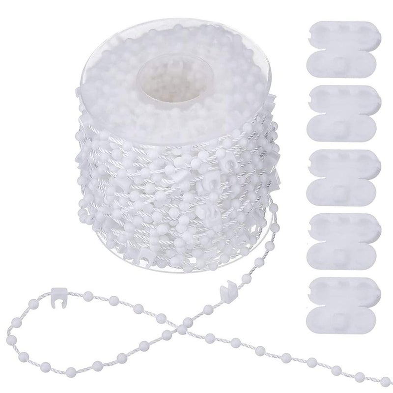 20 Meter Vertical Blind Chain XCOZU Blind Chain Vertical Blinds Accessories and 5 Pieces Blind Cord Connector Roller Blind Chain Connectors Vertical Blind Bottom Chain for 35 Inch89 mm Slats
