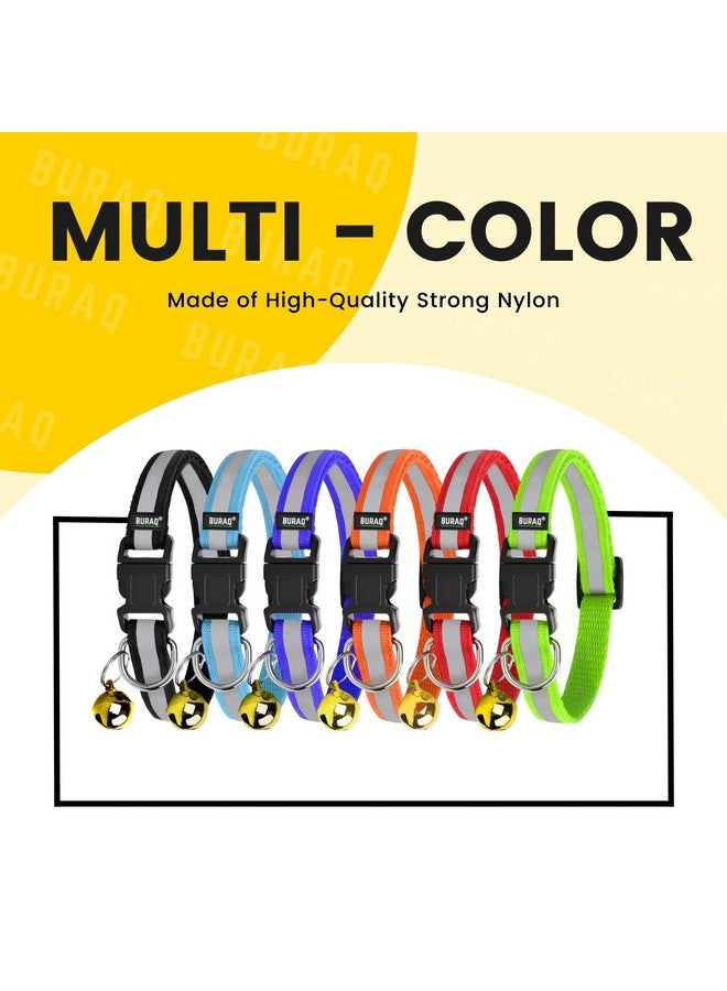 BURAQ Pets 2 Pcs Reflective Cat Collar For Indoor & Outdoor Use, Strong Breakaway Cat Belt, Adjustable & Durable, Accessories For Cats - Color May Vary (Pack Of 2) - Image 5