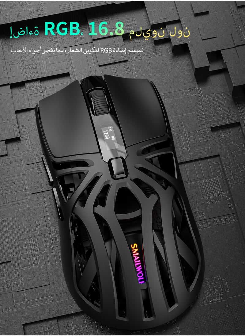 Wireless Mouse, gaming mouse,Upgraded 2.4GHz Ergonomic Optical Mouse, 10000 DPI Max, 6DPI Adjustable, 6 Buttons, Wireless Mouse for Laptop, PC, Chromebook, Notebook, 10M Wireless Connection Mouse | Black