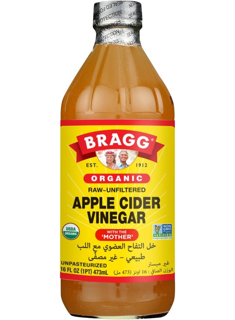 براج خل التفاح العضوي الخام وغير المفلتر 473 مل - Image 1