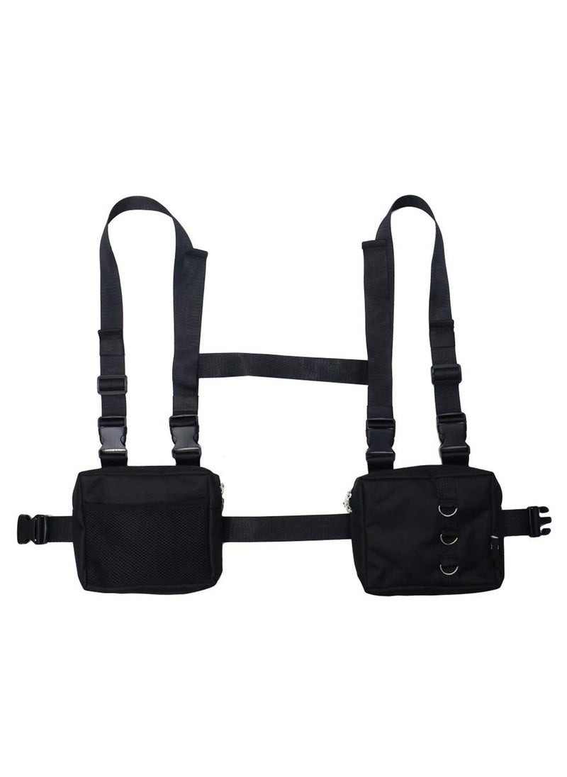 Generic - Chest Rig Bag Tactical Waist Packs Bag, Chest Front Bag Underarm Shoulder Bag, Hip Bag for Men Women Adjustable Shoulder Bags Multipurpose Sport Waist Bag, Black - Image 1