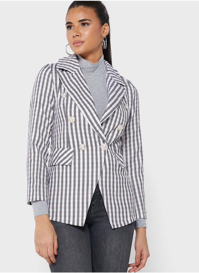 ELLA - Fitted Button Detail Blazer - Image 1