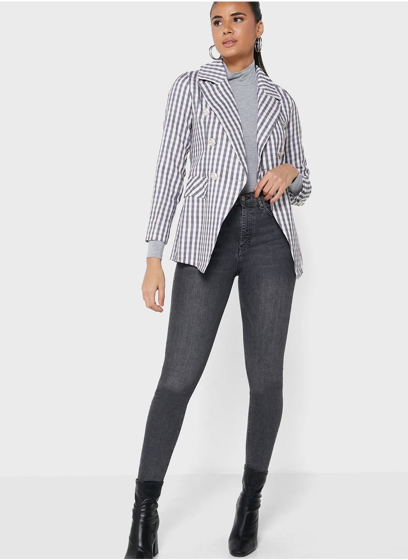 ELLA - Fitted Button Detail Blazer - Image 1