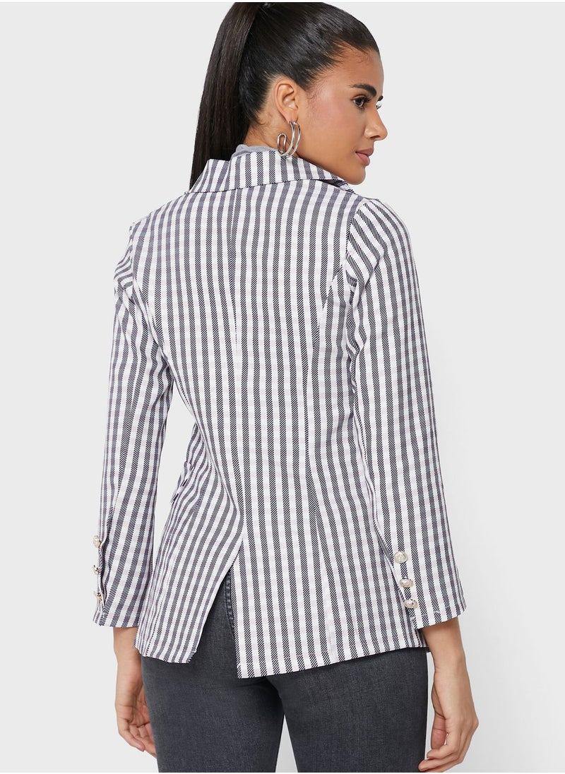 ELLA - Fitted Button Detail Blazer - Image 1