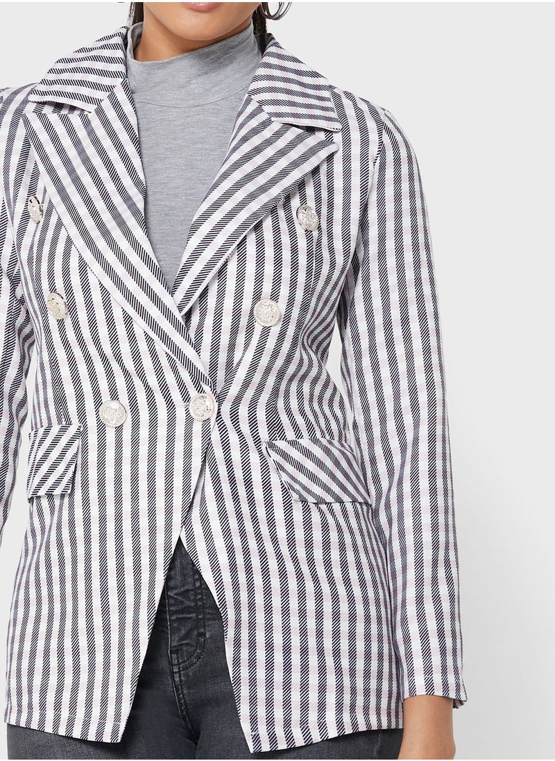 ELLA - Fitted Button Detail Blazer - Image 1