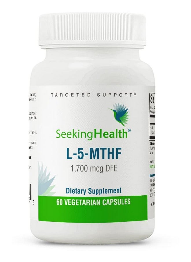 Seeking Health L 5 Mthf Supports Healthy Methylation Easily Absorbed Methyl Folate Supplement Mthfr Support Supplement 1 700 Mcg Dfe Vegetarian (60 Capsules)  - Image 2
