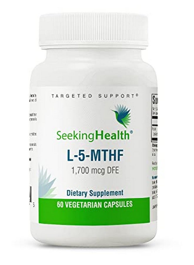 Seeking Health L 5 Mthf Supports Healthy Methylation Easily Absorbed Methyl Folate Supplement Mthfr Support Supplement 1 700 Mcg Dfe Vegetarian (60 Capsules)  - Image 1