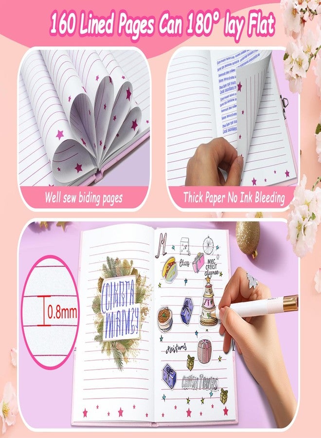 GINMLYDA Cat Diary with Lock for Girls, 7x5.25 Inches 160 Lined Pages Secret Kids Diary Cute Cats Journal with Lock and Keys Notebook for Girls Birhtday Gifts for 5-10 Years Old - Image 4