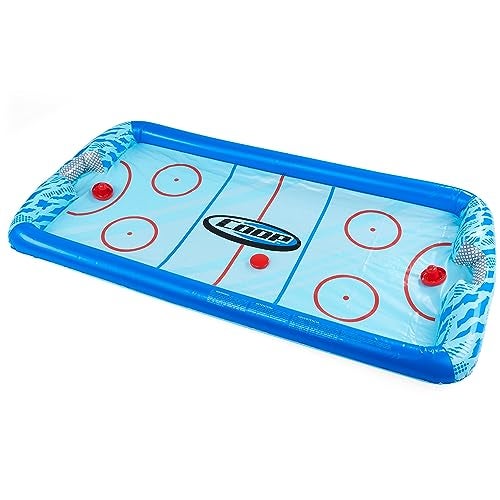 SwimWays COOP Hydro Hockey Inflatable Water Floating Table Hockey Set Pool Toy for Kids Ages 5 - Image 1
