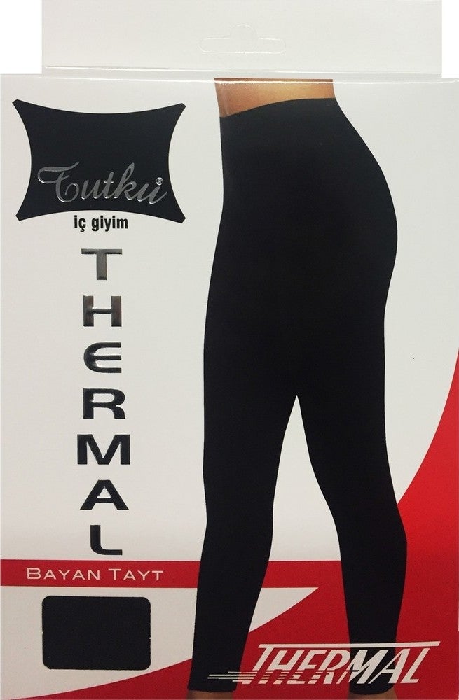 Tutku Women Black Thermal Winter Underwear Leggings Bottom 3 Pieces  - Image 2