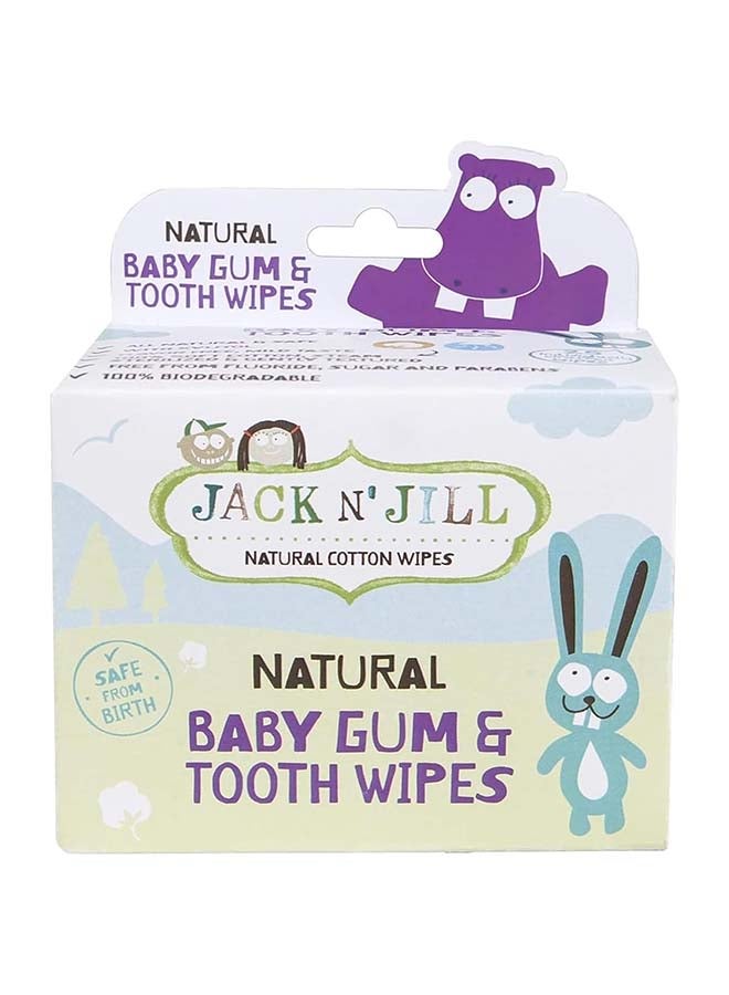 Jack N' Jill مناديل جاك إن جيل لثة وأسنان الأطفال 25 عبوة، ناعمة، آمنة، قابلة للتحلل، رعاية فموية لطيفة للأطفال والرضع - Image 1