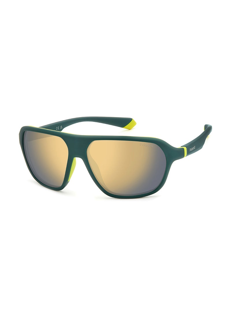 Polaroid Unisex Polarized Rectangular Sunglasses - Pld 2152/S Green Millimeter - Lens Size: 59 Mm  - Image 1