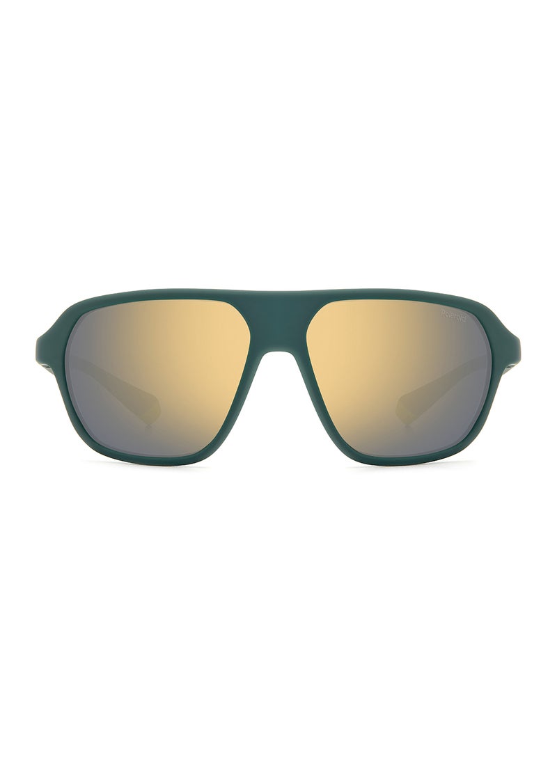 Polaroid Unisex Polarized Rectangular Sunglasses - Pld 2152/S Green Millimeter - Lens Size: 59 Mm  - Image 3