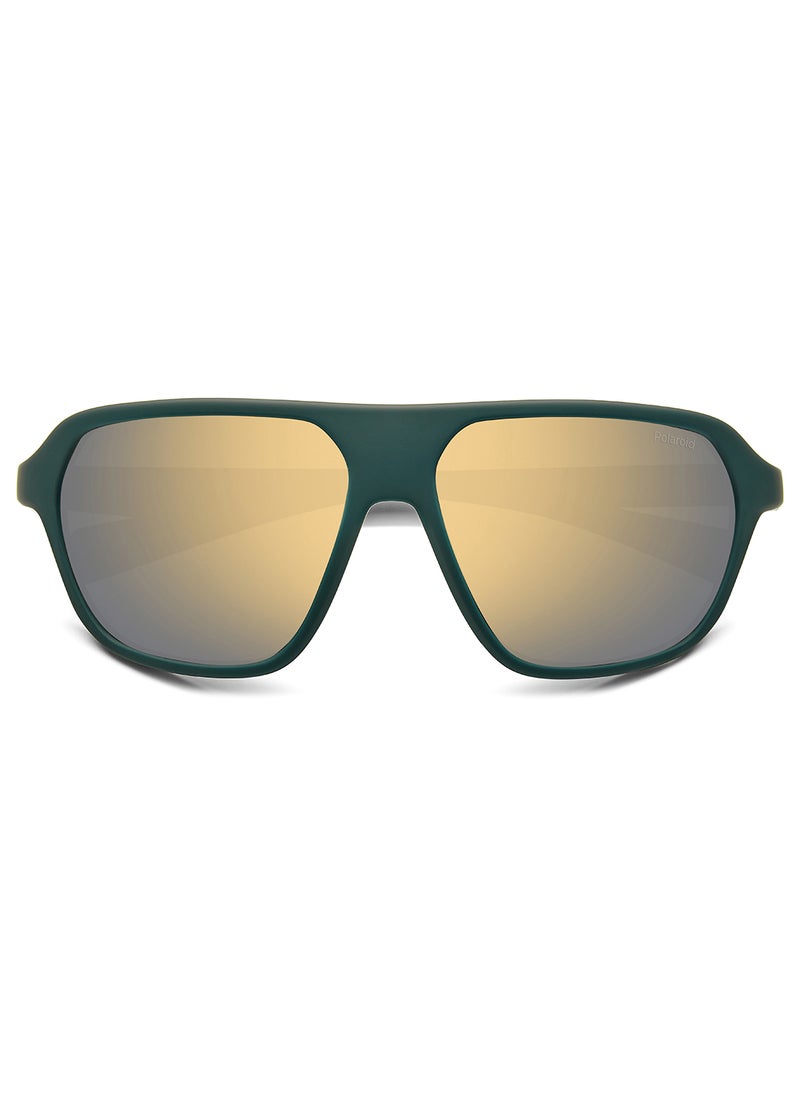 Polaroid Unisex Polarized Rectangular Sunglasses - Pld 2152/S Green Millimeter - Lens Size: 59 Mm  - Image 4
