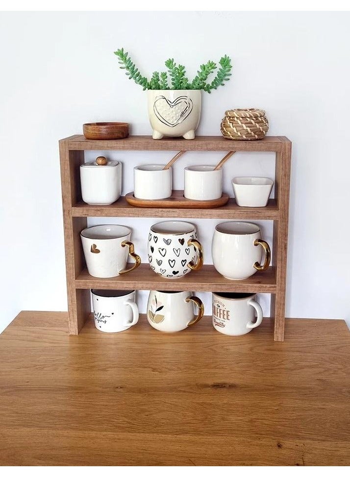 Generic Organizer for cups, kitchen utensils and decorations, suitable for the coffee corner or kitchen - Beige  - Image 2