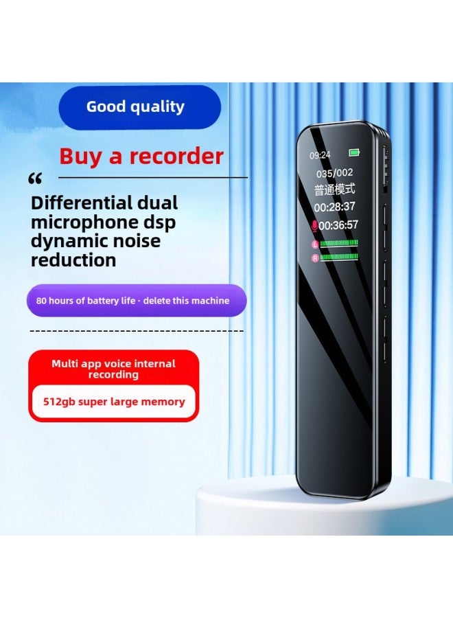 Professional Recording Pen Large Capacity Portable Professional High Definition Noise Reduction Long Standby Meeting Recording Equipment For Students In Class-Body Color:Cool Black Ultimate Edition-Memory Capacity:128gb [lifetime Replacement]-official Standard  - Image 2