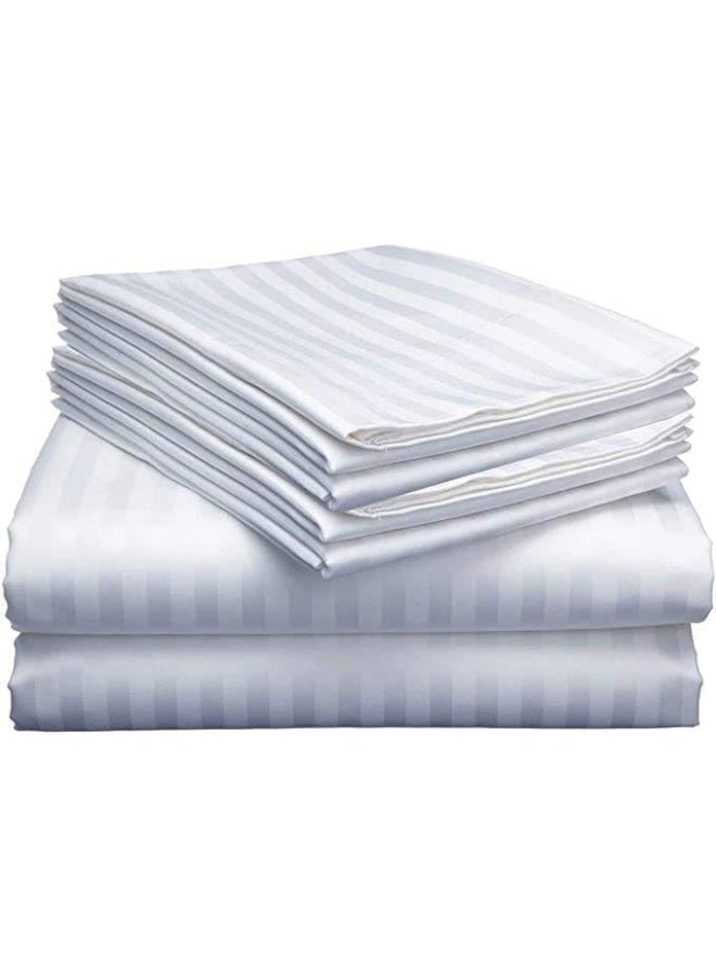 MOONCEE مجموعة ملاءات سرير كينغ سايز 6 قطع من موونسي مع غطاء لحاف 220x240 ميكروفايبر - Image 3