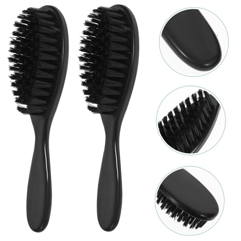 4 قطع فرشاة لحية سوداء للرجال، مجموعة أدوات العناية الشخصية للسفر، أداة تصفيف وحلاقة متينة - Image 4