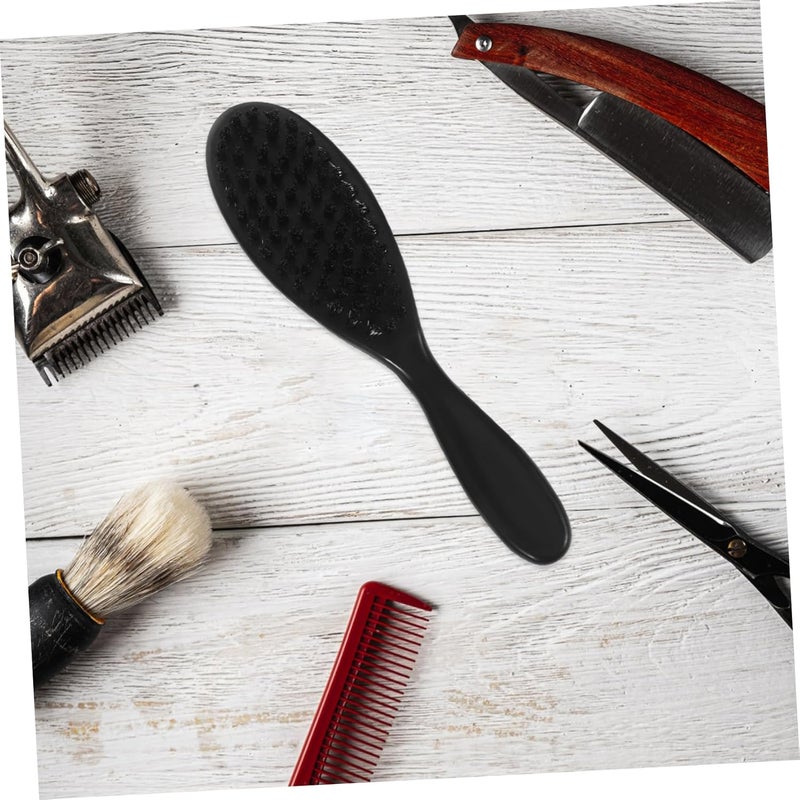 4 قطع فرشاة لحية سوداء للرجال، مجموعة أدوات العناية الشخصية للسفر، أداة تصفيف وحلاقة متينة - Image 3