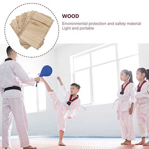 Veemoon 10Pcs Taekwondo Breaking Boards Professional Wood Breaking Board Karate Martial Arts Boards for Kids Adults Boxing Equipment- 0. 4cm - Image 4