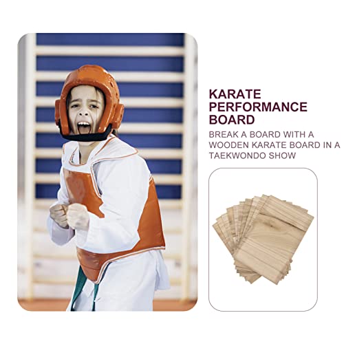 Veemoon 10Pcs Taekwondo Breaking Boards Professional Wood Breaking Board Karate Martial Arts Boards for Kids Adults Boxing Equipment- 0. 4cm - Image 2
