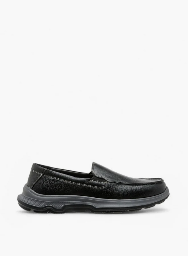 DUCHINI Men's Textured Slip-On Mocassins